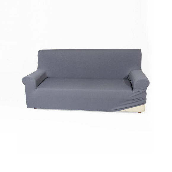 Effen, bi-rekbare hoes voor fauteuil en zitbank (grijs) Effen, bi-rekbare hoes voor fauteuil en zitbank (grijs)